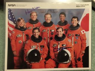 Sts - 47 Crew Photo Signed By 3 Autographed 8x10 Nasa Shuttle Rare