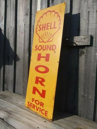 Vintage Shell Sound Horn For Service Gasoline Sign