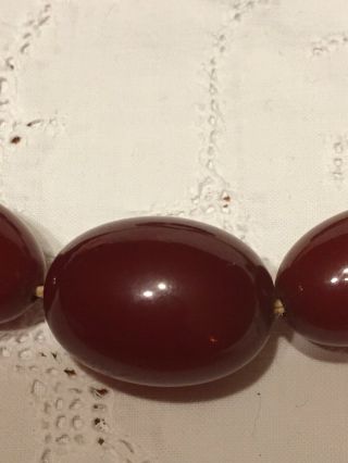 Antique Cherry Amber Graduated Bead Necklace - 62 Grams 2