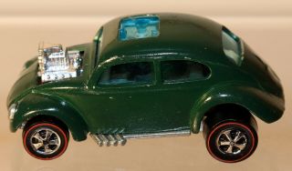 Dte 1968 Hot Wheels Redline 6220 Green Enamel Custom Volkswagen W/sunroof