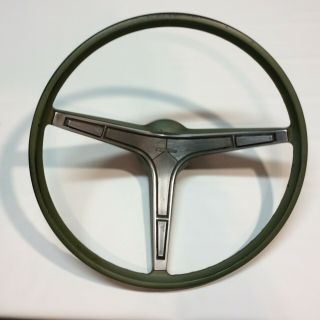 1967 1968 1969 Rambler Rebel Steering Wheel & Horn Pad Vintage Green