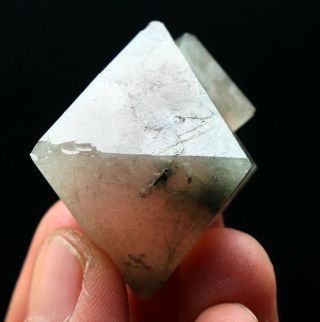 57.  6g Natural UNIQUE PINK Octahedron Fluorite Crystal /China ' s Inner Mongolia 3