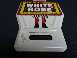 Rare Vintage EN - AR - CO White Rose Oil Gas License Plate Topper 3