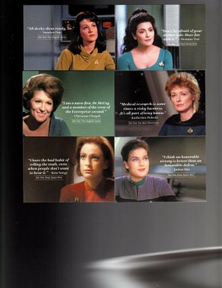 2017 Women Of Star Trek 50th Anniversary Quotable Woman 18 Card Set