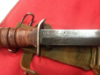 Ww2 U.  S.  M3 Case Blade Marked Trench Fighting Knife 1943 W/m8 Scabbard.