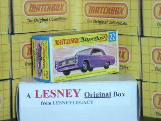 Matchbox Lesney Superfast Pontiac Gran Prix Mb22a Type G2 Empty Box