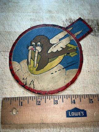 WWII/WW2 - US ARMY AIR FORCE LEATHER PATCH - Unknown Bomber Squadron - USAAF 2