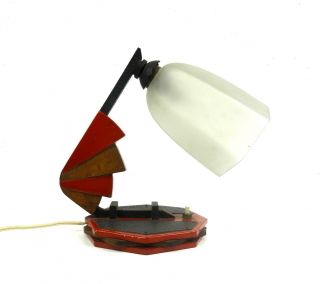 Very Rare Art Deco French Avantgarde Table Lamp Antique 1930