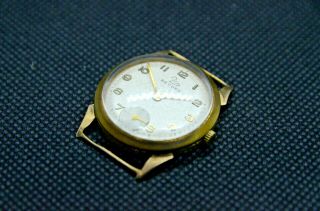 Record (longines) 9ct Gold Gents Watch,  Spares Or Repairs,  Vintage,  Retro