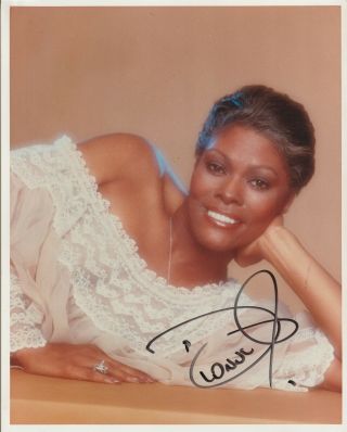 Orig Signed Photo Dionne Warwick Singer Actress 8x10 Not Reprint