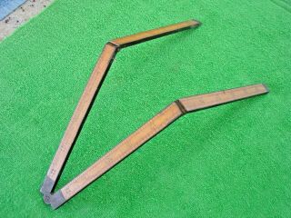 Vintage The Chapin - Stephens Co.  No.  62 Brass And Wood 24 " Folding Rule Made In Us