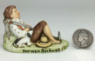 Vintage Norman Rockwell Saturday Evening Lazybones Figurine 1979 Dave Grossman 2