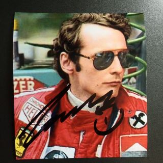 Niki Lauda Hand Signed Photo Autograph Ferrari