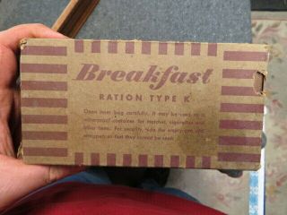 Wwii Us Army Breakfast K Ration - Guaranteed