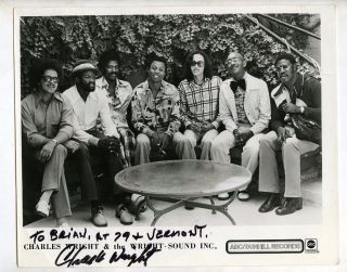 8x10 Promo Photo Signed By Charles Wright Of Watts 103rd St.  Rhythm Band