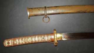 Wwii Japanese Army Type 95 Nco Combat Sword W/ Matching Numbered Scabbard - Origin