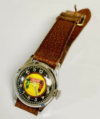 Hot Wheels Redline 1970 Swiss Made Watch Leather Band