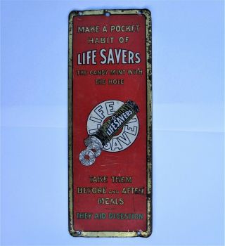 LIFE SAVERS TIN SIGN VINTAGE ADVERTISING - Garage Shop 3