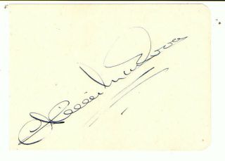 Alicia Markova British Ballerina,  Other Signed Autograph Album Page