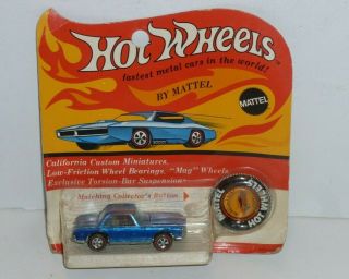 Nmoc Vtg 1969 Hot Wheels Redline Blue Mercedes Benz 280sl Dark Interior Diecast