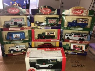 Vintage Die Cast Coca Cola Delivery Trucks Set Of 10 Trucks