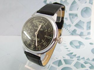 Luftwaffe Vintage For German Army Military Wristwatch Wit Mechanism Molnija 3602