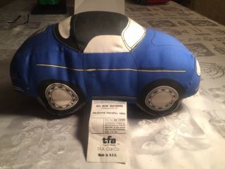 Vintage 1981 Tfa Car Company Margie Smith Haas Porsche 1600 Blue Pillow