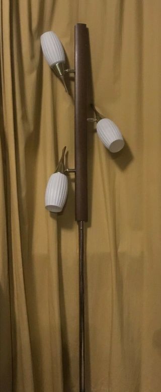 Vintage Tension Pole Floor Lamp Mid Century Modern Atomic Age 3 Way Switch