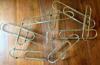 Curtis C Jere Chrome Paperclip Wall Art Sculpture 42 " X 24 " Steel Mid Century