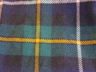 Vintage Tartan Plaid Wool Blanket Throw Stadium Blanket Macneil Scotland