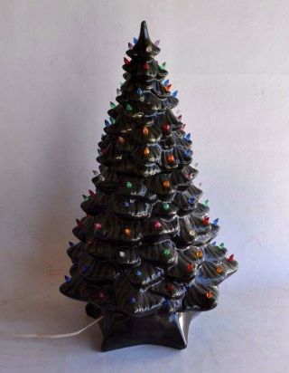 Vintage Holland Mold 22 " 3 Piece Porcelain Christmas Tree Lights Home Decor