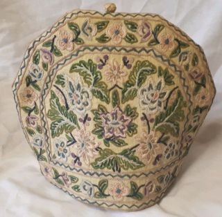 Vintage Antique Hand Embroidered Padded Tea Cosy