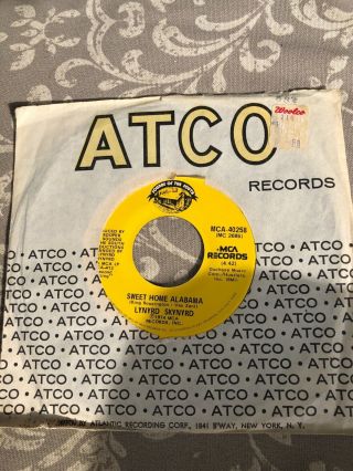 Rare 45 Record 1973 Lynyrd Skynyrd Sweet Home Alabama