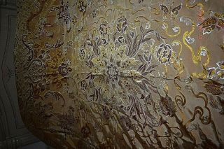ANTIQUE CHINESE SILK BED THROW PURCHASED IN FRANCE 3