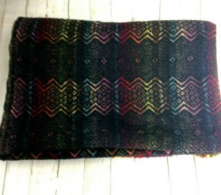 Faribo Faribault Woolen Mills Multicolored Pure Wool Vintage Throw Blanket 44x68
