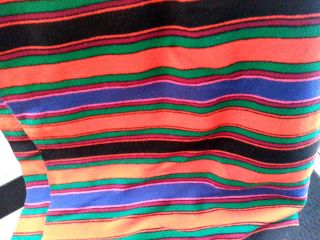 Gorgeous Vintage Saltillo Wool Blanket/throw/rug 87x52 " Bold Stripes