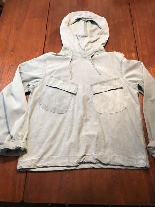 Wwii Usn Us Navy Gunner Deck Smock Pull - Over With A Green Overdye.