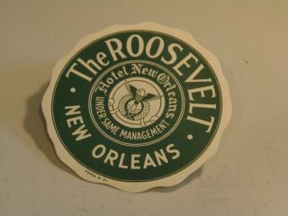 The Roosevelt Orleans Vintage Luggage Label 11/3