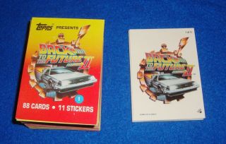 Back To The Future 2 Movie Trading Cards Complete Set (88) & Stickers (11)
