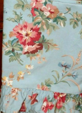Ralph Lauren Vintage Cottage Yvette Floral Ruffle Full Flat Sheet