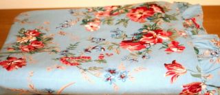 Ralph Lauren Vintage Cottage YVETTE Floral RUFFLE FULL FLAT Sheet 2