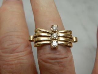 Fabulous 18 Ct Gold Art Deco 0.  50 Carat Diamond Antique Ring