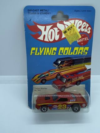Vintage Hot Wheels Redline 1975 Flying Colors Torino Stocker No.  7647