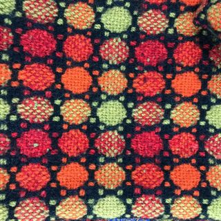 Pendleton Woolen Mills OR 100 Wool Fringed Blanket Orange Green Red 64 x 65 in. 3