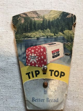1948 Tip Top Is Better Bread Paper Advertising Fan/ Store Display