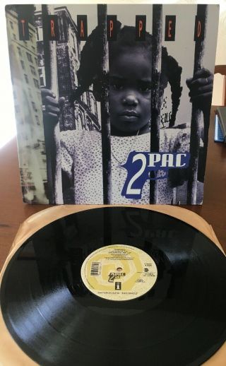 Rare 2pac Tupac Shakur Trapped The Lunatic 12” Single Lp Vinyl Record Rap
