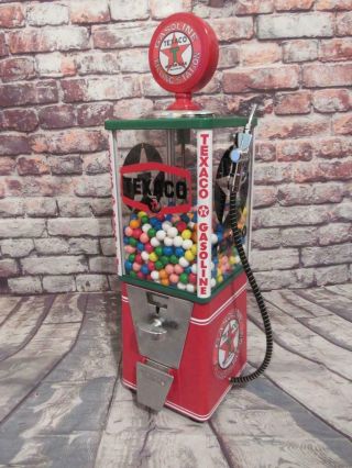 Texaco Gas Vintage Gumball Machine Coin - Op Machine Game Room Accessories Bar