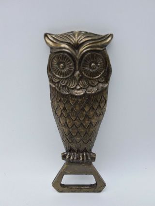 Vintage Owl Brass Bottle Opener - Made In Italy For Action