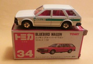 Tomica - Nissan - Bluebird Wagon - 34 - 1/60 Scale -