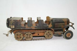 1930 ' s Tippco Tin Windup German Military Half Track Truck,  Parts 2